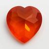 Natural Ceylon 20 Ct Orange Sapphire Heart Cut Certified Loose Gemstone