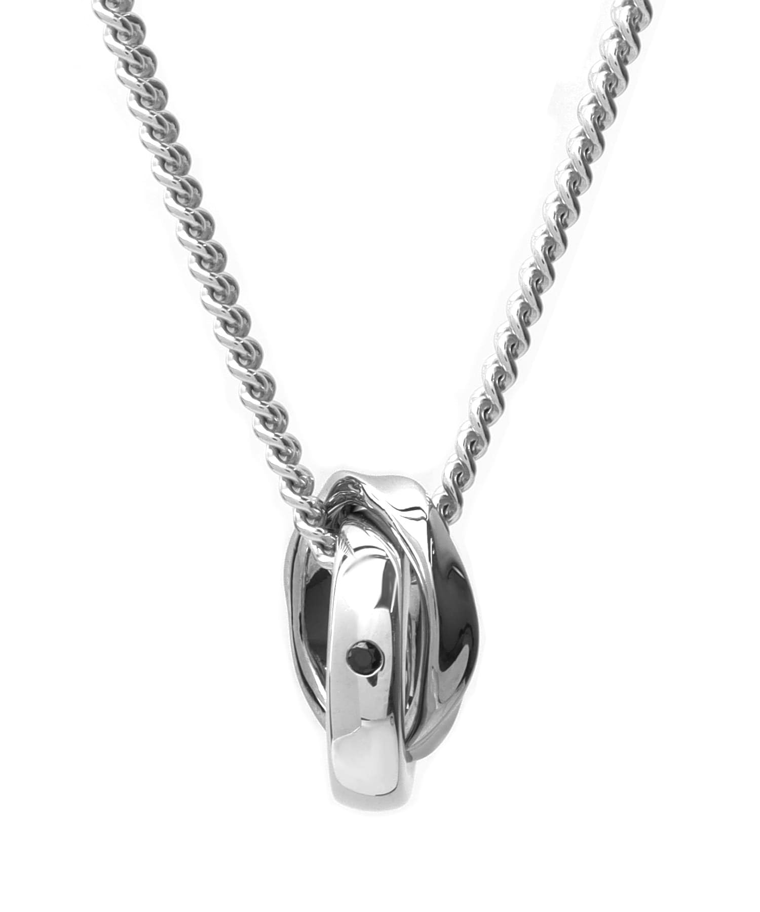 

Lionheart Necklace LH for Gift Wave Double Ring Necklace/Kihei Chain/925 Silver