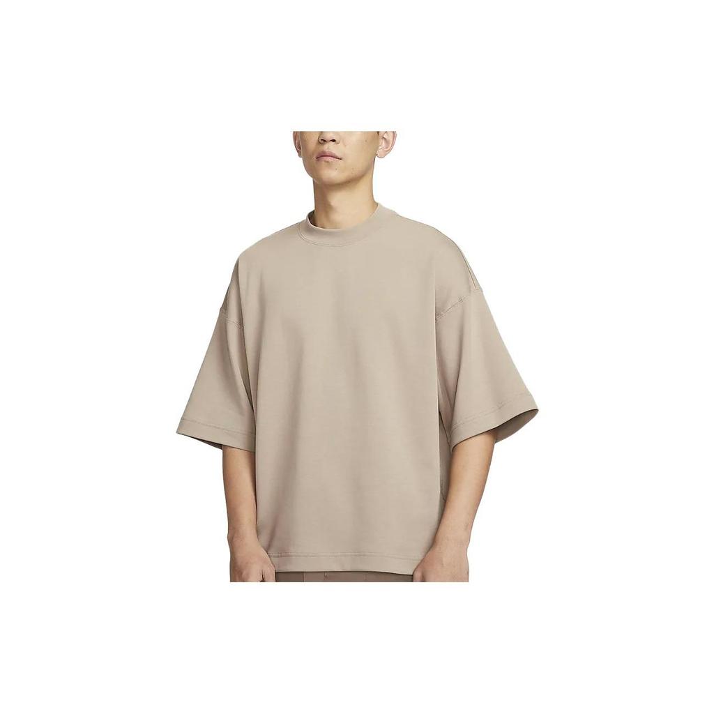 Nike Tech Fleece Reimagined Series FW23 Loose-Fit Solid Color Sports Short-Sleeve T-Shirt Men Tops Khaki FB8166-247