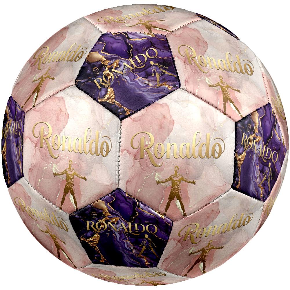 Ronaldo's Golden Legacy Size 5 Football Machine Sewn Indoor/Outdoor Training and Matches Ideal for Soccer Enthusiasts