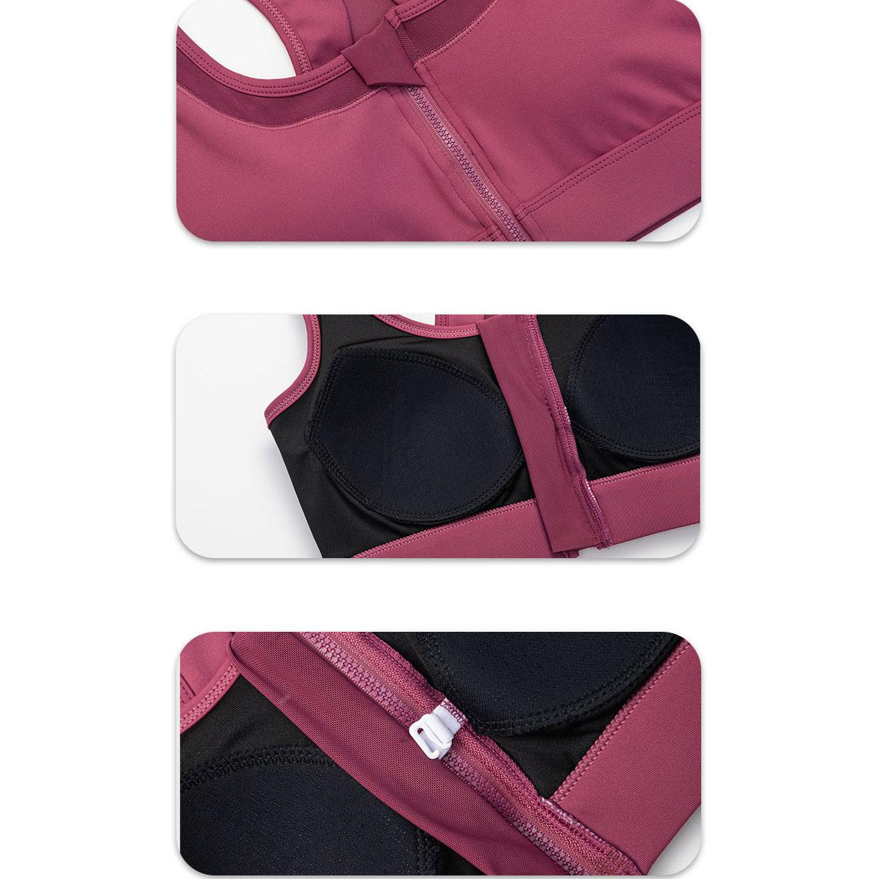 Женский бюстгальтер с минимайзером большого размера спереди на молнии — фото 8