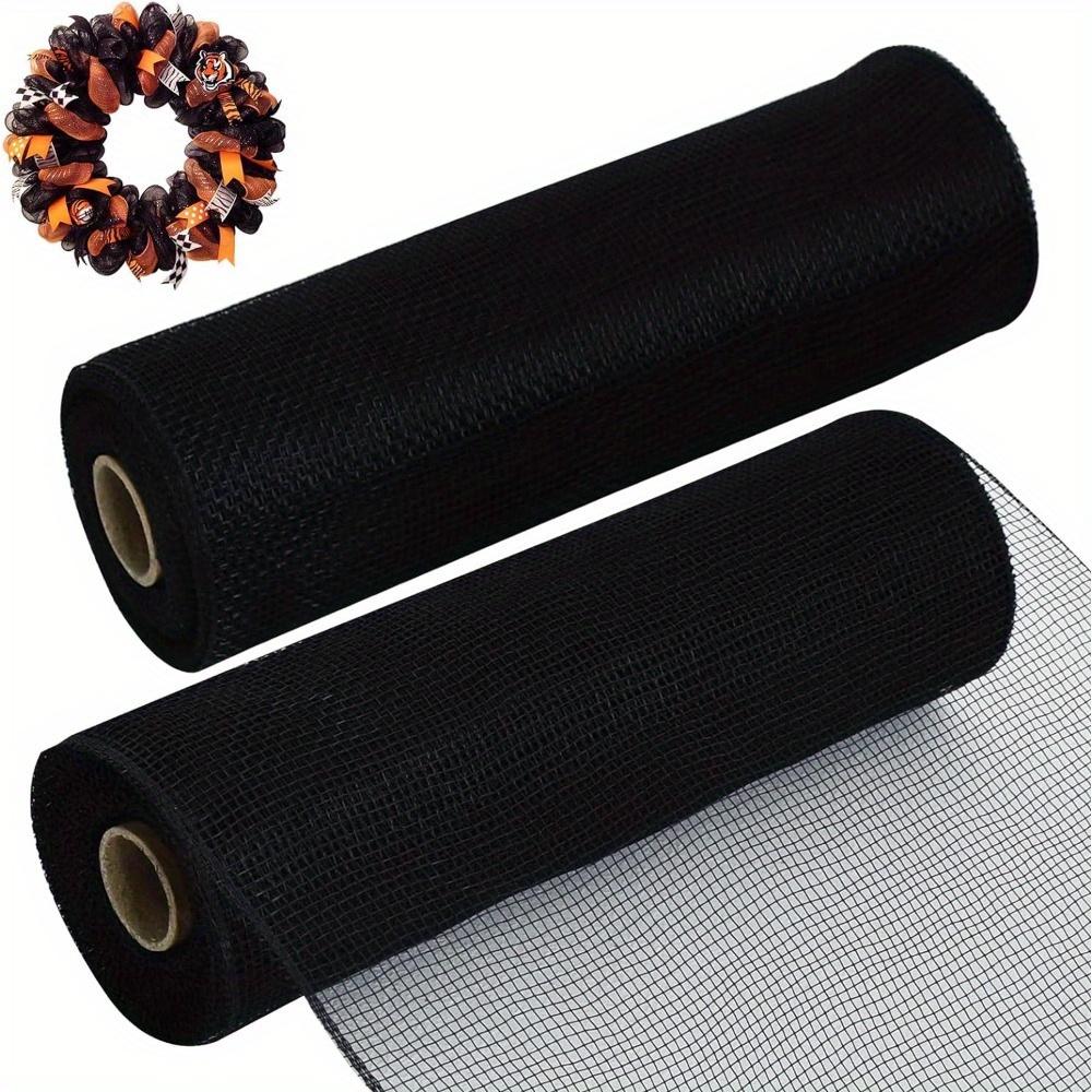 25cm Decorative 2 Rolls White Mesh Ribbbon Rolls Fabric Mesh For Mesh Wreath Supplies Front Door Wreath Crafts Tree Decor