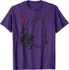 Japanese Frog Art Sumie Ink Painting Graphic Tee Casual Crewneck TShirt for Men