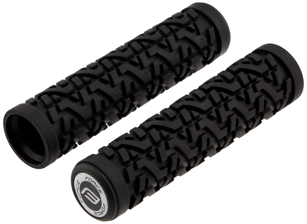FORCE bicycle grip FORCE rubber 22.2mm diameter black grip length
