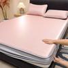 Carbon Light Ice Silk Mat Mattress Model Single-piece Three-piece Set Solid Color Light Luxury Cool Mat Mattress Model