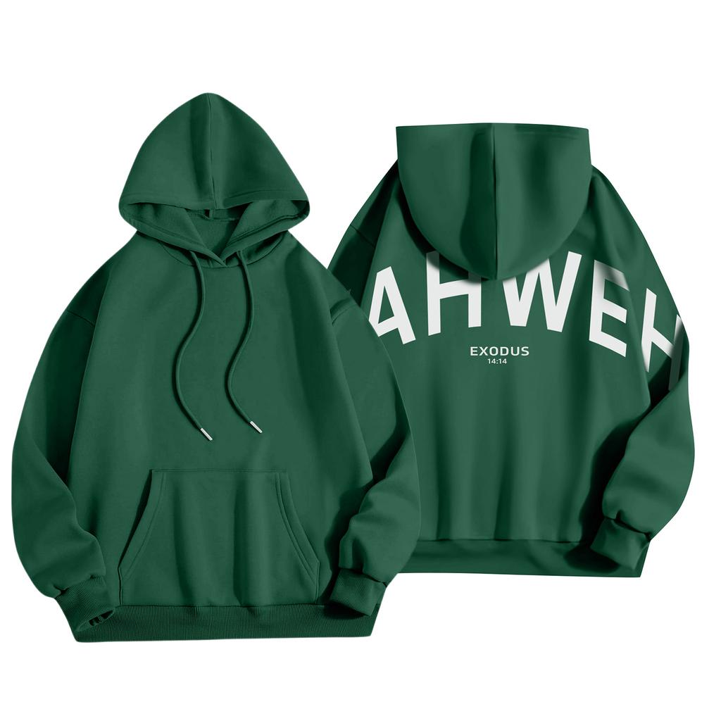 Halloween Blood-stained Print Men's Loose Hooded Sweatshirt
