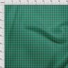 oneOone Cotton Flex Green Fabric Check Sewing Material Print Fabric By The Yard 40 Inch