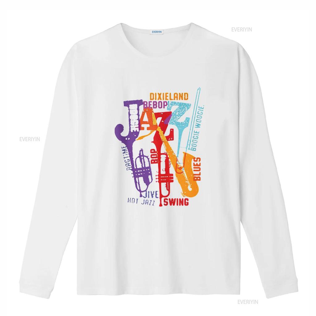 Music Design for Jazz Dixieland Swing Blues T Shirt White 2XL vintage Washed fashion Casual designer clothes