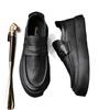 Autumn lazy sports platform casual Doudou leather shoes British style black loafer tide shoes