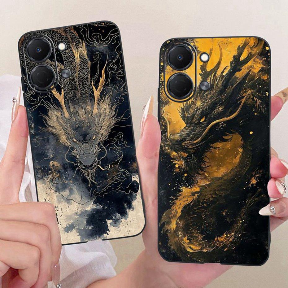 Modische Coole Hülle Für Tecno Spark GO 3 KN3 Weiche Schwarze Silikon TPU Rückabdeckung Für Tecno Spark Go3 Handyhüllen
