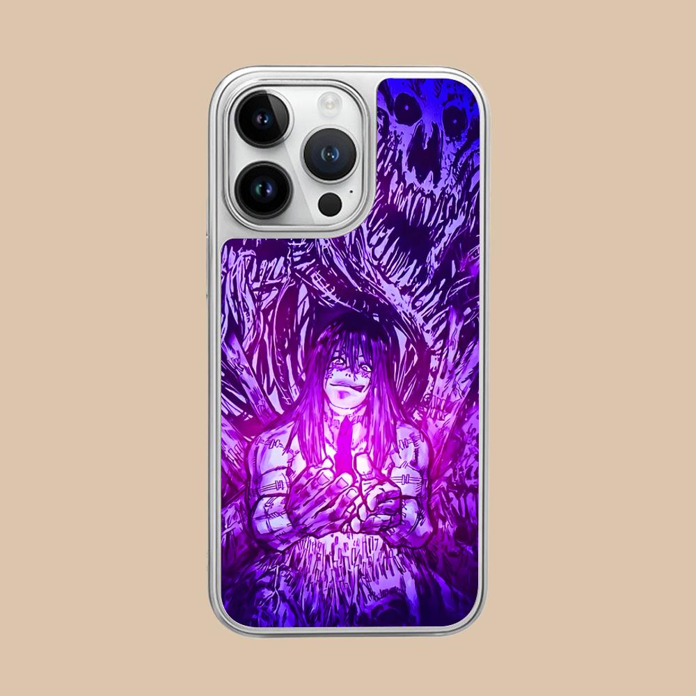 

JJK Mahito Phone Case for iPhone 17 16 15 14 13 12 11 Air Pro Max Plus Electroplated Silver Cover iPhone 11