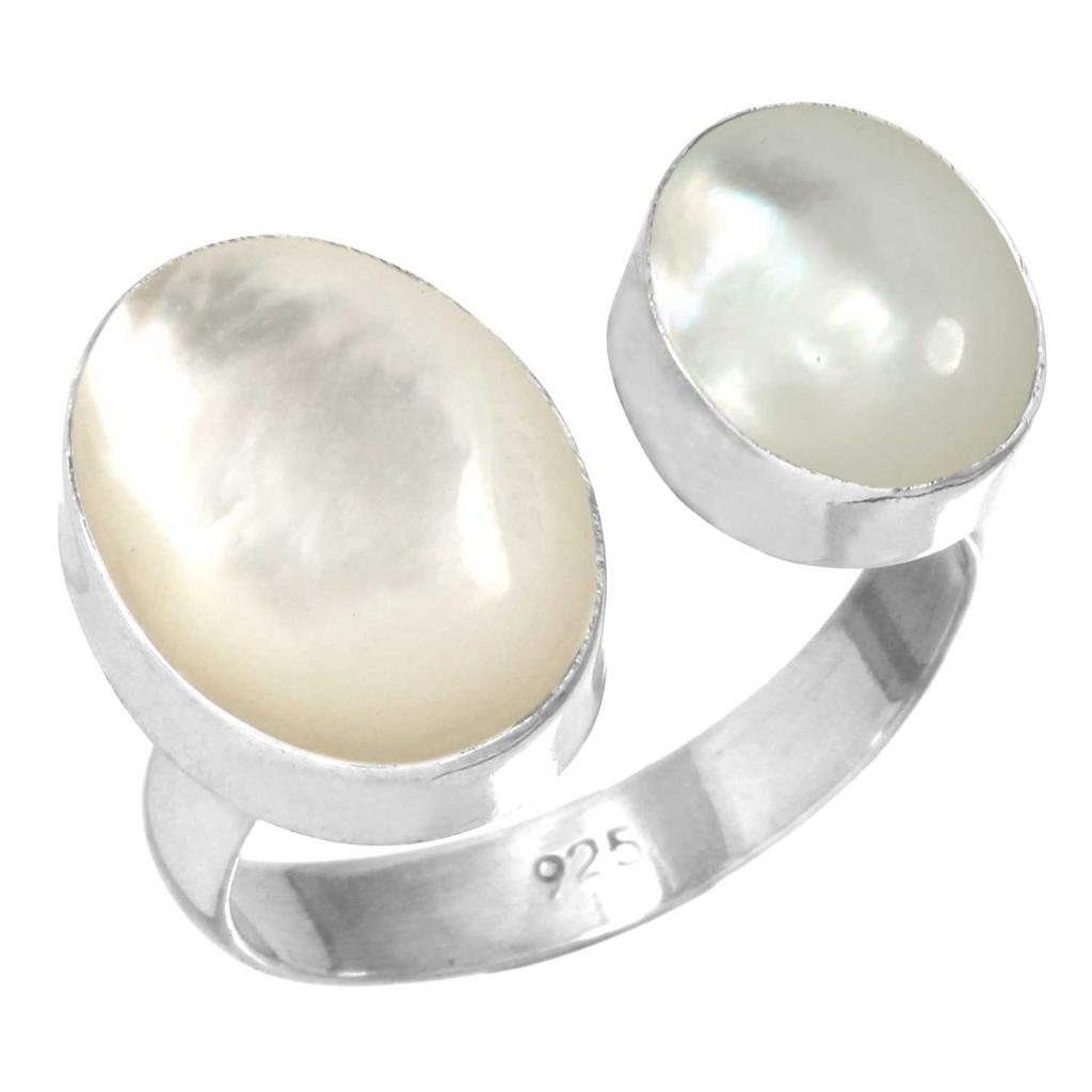 925 Sterling Silver Ring Women Gemstone Handmade Jewelry Anniversary Gift Blue Green Purple Copper Turquoise Pearl Lapis Mother Of Pearl Solitaire