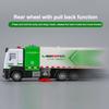 Sanitation Garbage Music Toy with Light & Truck Scale Realistic Street Sweeper Model Ornament No Battery