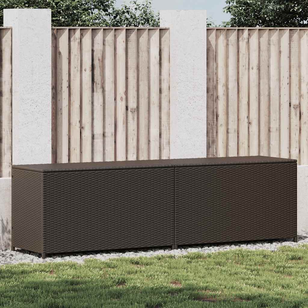 vidaXL Gartenbox Poly Rattan 200x50x60 Cm Braun