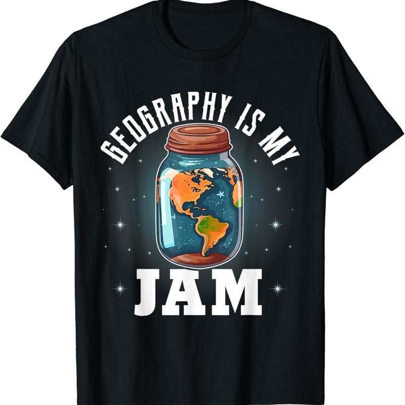 Geography is my Jam T Shirt Geographer Funny S разноцветный