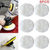 Easy Fit Polishing Bonnet Buffer Pads, Suitable for 240mm Pads, for Cars and Furnitures, Soft Wool Material 6Pcs
