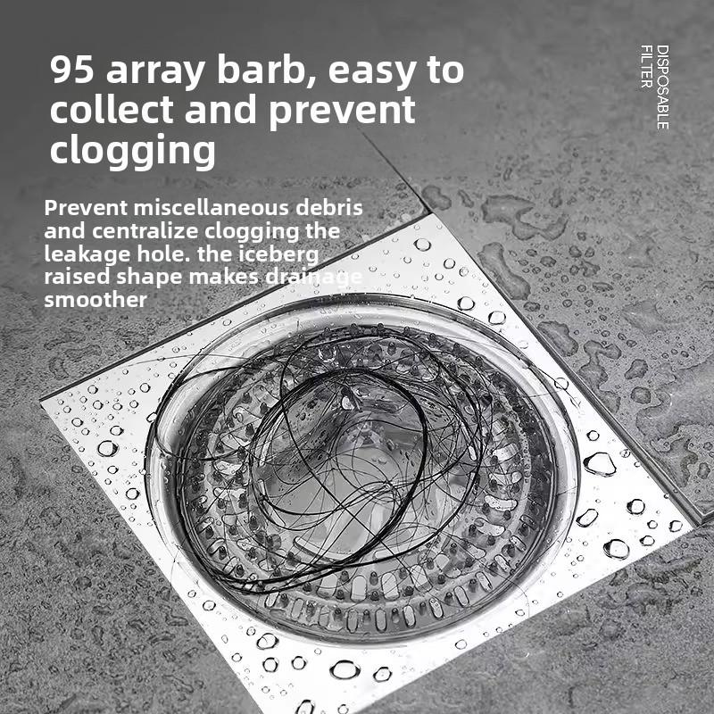 Disposable PVC Drain Hair Catcher Modern Shower Sink Strainer for Bathroom