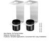 Kit Porta Imbuti per Olio 2 Pezzi Organizer per Imbuti Include Staffe in Lega di Alluminio Tazze Rimovibili Rastrelliera Porta Imbuti per Garage Officina Rimorchio Automobilistico