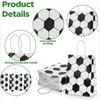 24pcs Soccer Party Favor Bags Paper Soccer Gift Bags Treat Bag with Handle Football Sports Themed Gift Snack Bag Soccer Theme Bags