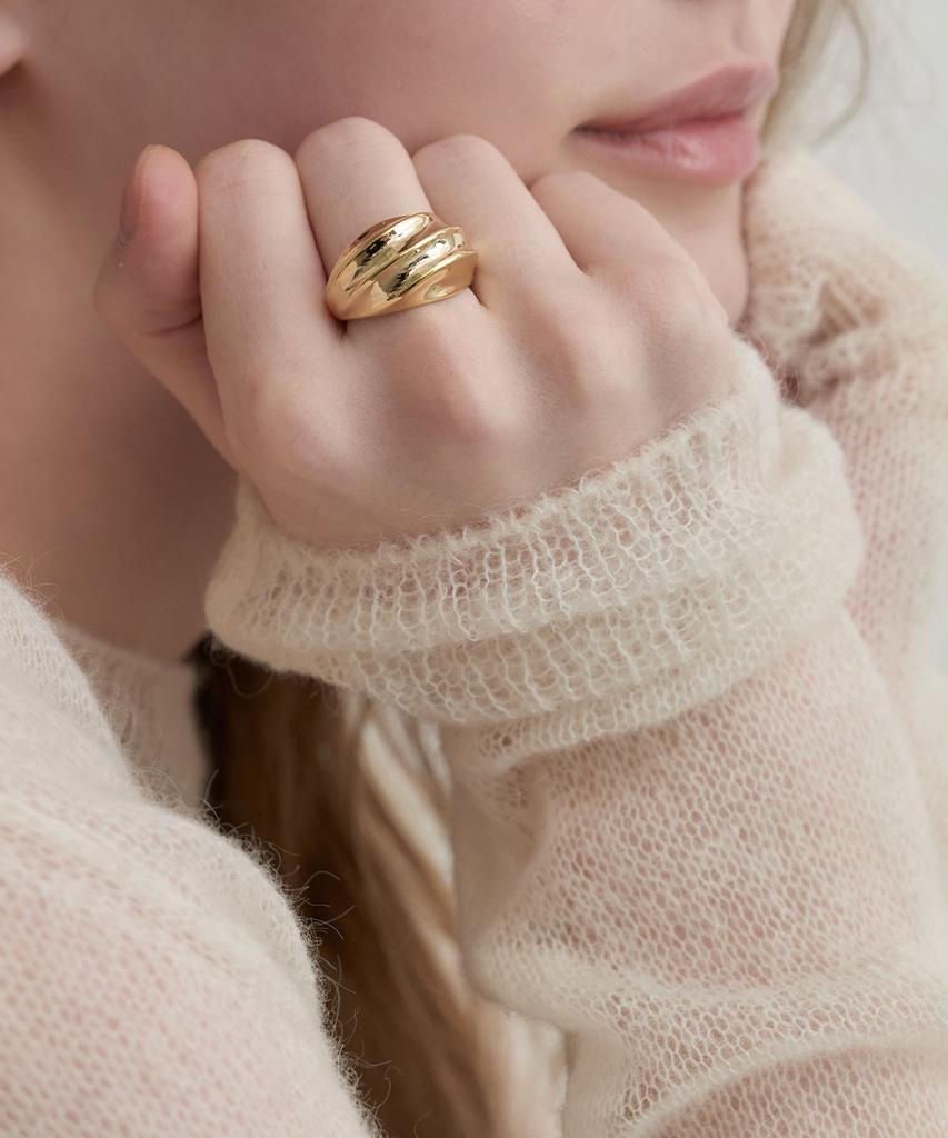 Halden Curved Ring Bold (R021_Gold)
