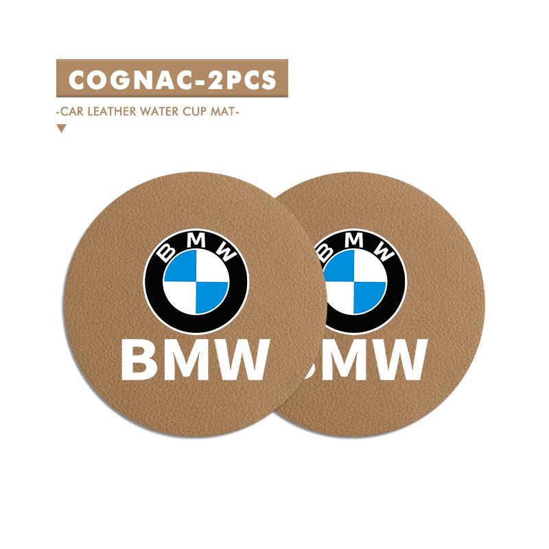 

2Pcs Car Suede Coaster Anti-Slip Water Cup Pad Auto Interior Accessories For BMW E46 E90 E60 F10 E39 F30 E36 E87 E90 E30 E53 F31
