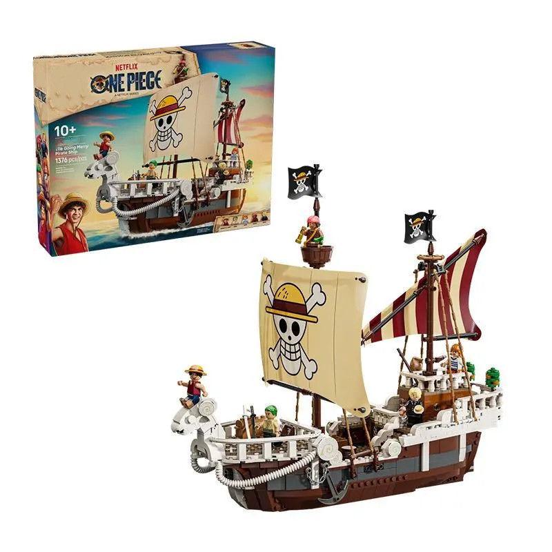 One Piece Merry Pirate Ship Model: Educational Building Blocks Toy for Boys & Girls