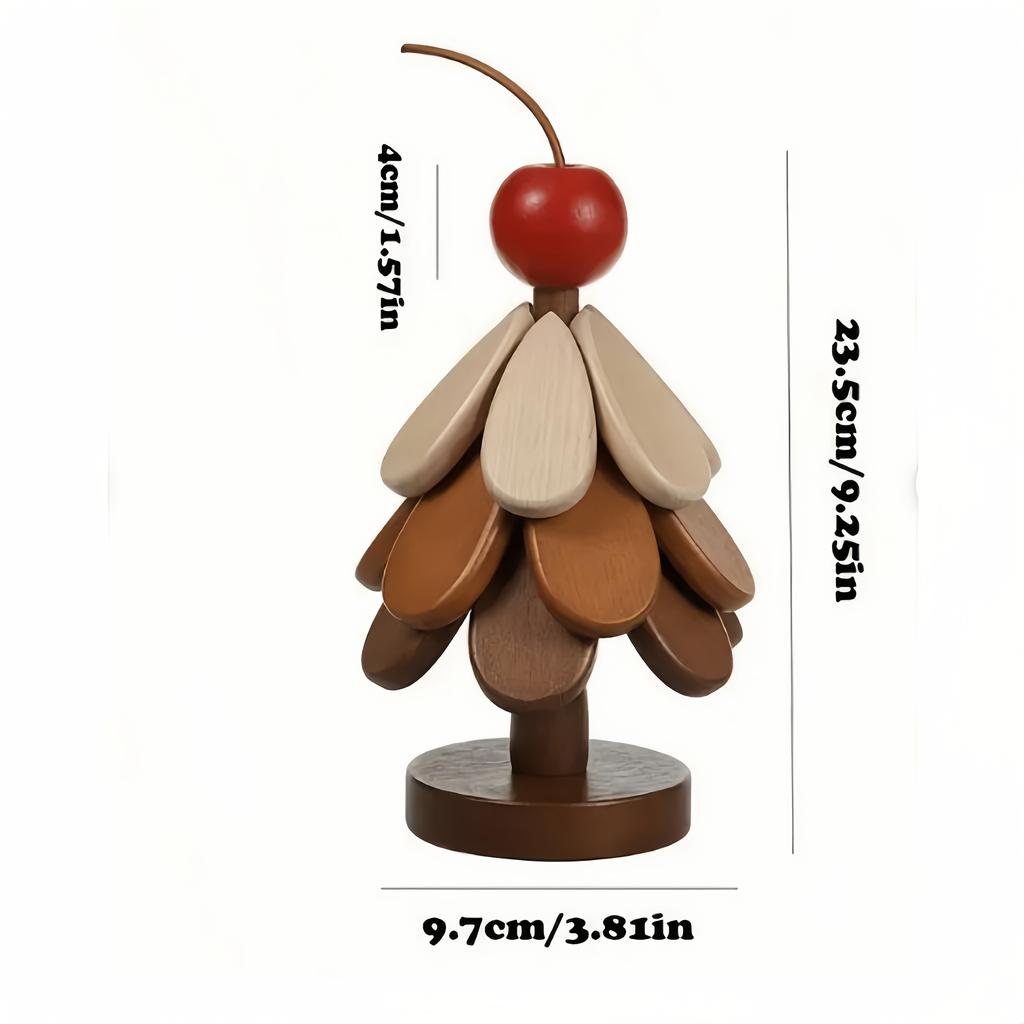Posavasos Creativo de Madera Resistente al Calor Forma de Árbol de Navidad Plegable Mantel Individual para Decoración de Cocina