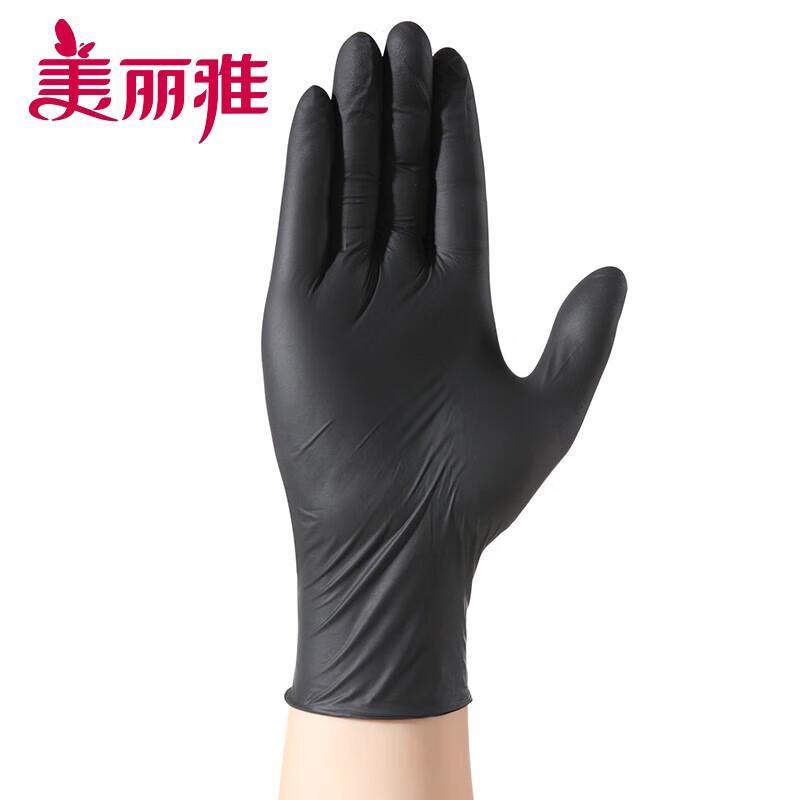 Meiliya Thickened Black Disposable Nitrile Gloves
