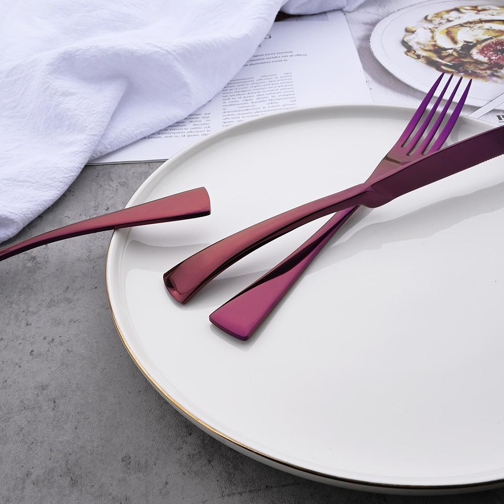 304 Stainless Steel 24Pcs/Set Gold Dinnerware Set Steak Knife Fork Coffee Spoon Cutlery Set Kitchen Tableware Silverware Set