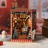 New Snow Globe DIY Miniature Book Nook - 3D Puzzle House Architecture Model Kit, Christmas & Black Friday Bookend Craft Gift