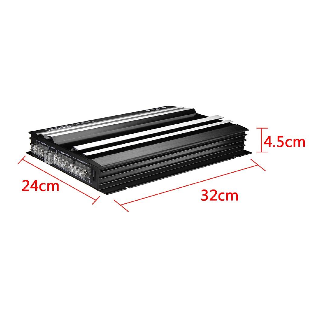 12V 5800 Watt 4 Channel Car Audio Power Amplifier Amp Aluminum Alloy Black 20Hz~20KHz