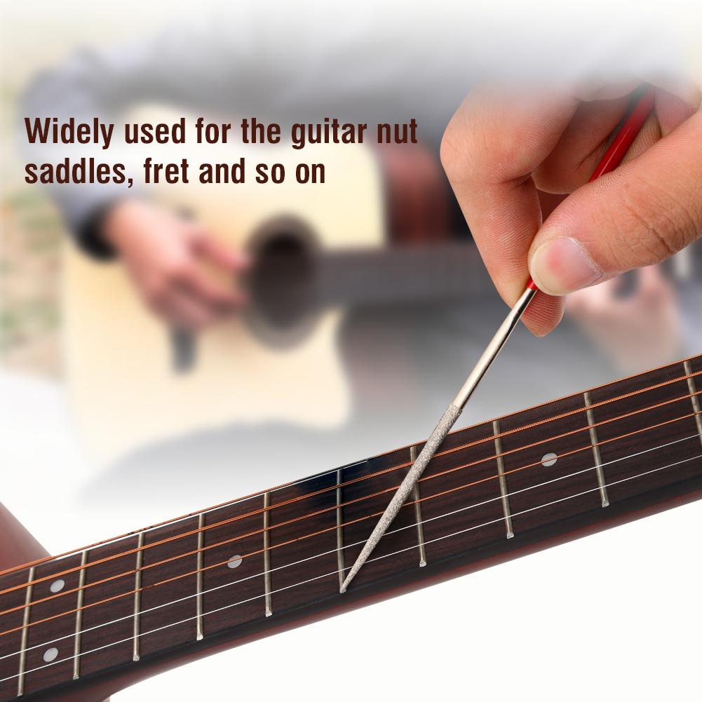 10pcs Fret Nut Saddle Slot Pickguard Grinding Files Set Luthier Repair Tool for Guitar Violin