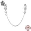 Star DIY Bracelet: S925 Sterling Silver & Silicone Safety Chain with Beaded Pattern