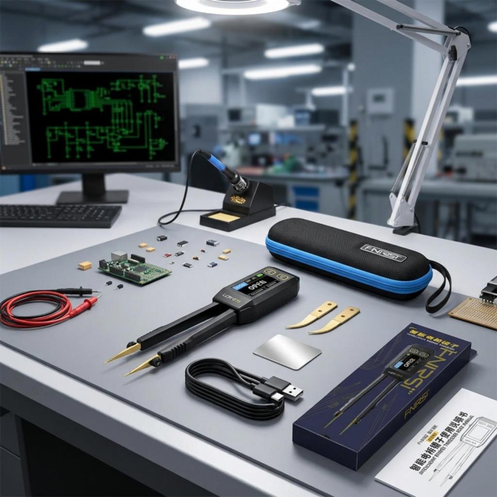 L/C/R Tweezer Tester Automatic Recognition Handheld Bridge Type C Charging Digital