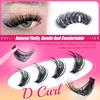 DIY Segmentierte Cluster-Wimpern D-Schwung Gemischtes Pack 300 Cluster Große Kapazität Natürliche Dichte Wimpern