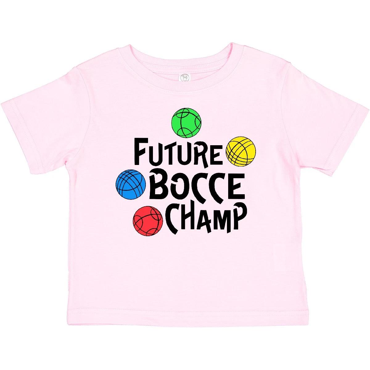 Inktastic Future Bocce Champ Baby kids boys T-Shirt Sports Ball For Kids Favorite Play Fun 100