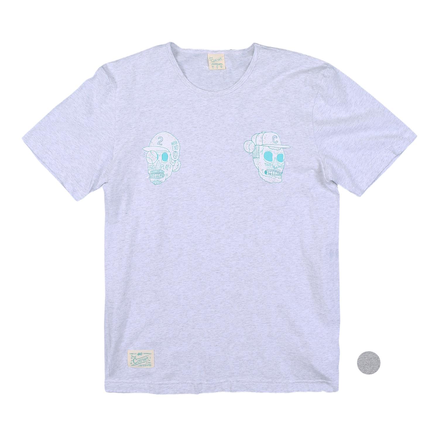 Second Corner Men S Pure Cotton Graphic Short Sleeve T-Shirt. Toosie Look/M