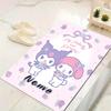Custom 1Pc Melody Kuromi Flowers Rug Office Carpet Indoor Outdoor Entrance Doormat Nonslip Soft And Comfortable Living Room D2915287