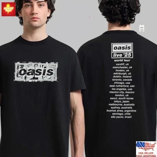 Oasis Live 25 Edinburgh Merch At Scottish Gas Murrayfield On Aug 9 2025 T-Shirt Unisex T-Shirt XXL