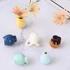 Mini Ceramic Vase Refrigerator Magnet 3D Miniature Plants Flower Vase Fridge Magnet Home Office Kitchen Locker Decoration