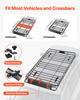 Roof Rack Basket, 1625 x 990 x 105 mm, Universal Rooftop Cargo Carrier with 1120 x 870 x 260 mm Cargo Bag, Net, Ratchet Straps, 113.4 kg Max Load