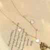 European American Heart Necklace Women's Popular Accessories Vintage Pendant Design Fashion Versatile Collarbone Chain Jewelry