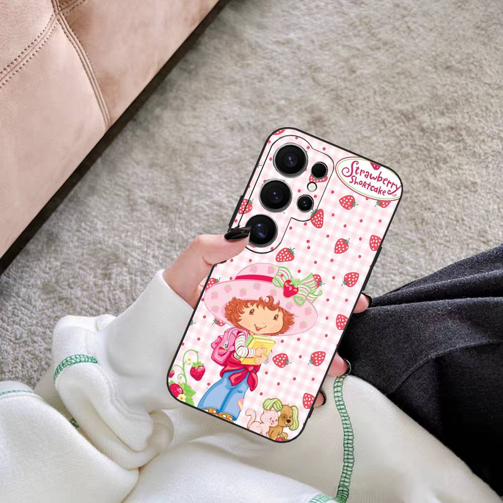 S-Strawberry-shortcake Girl Phone Case For Samsung S 24 Fe 25 Ultra Plus 20 Lite 21 30 22 23 24 22 Ultra 5G Fundas
