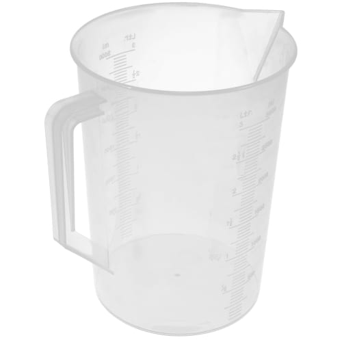Cabilock Measuring Pitcher, 3000ml Plastic Measuring Cup, Large Measuring Pitcher, Beaker, Measuring Mug, Liquid Cup with Graduated Marks, Mixing Pitc