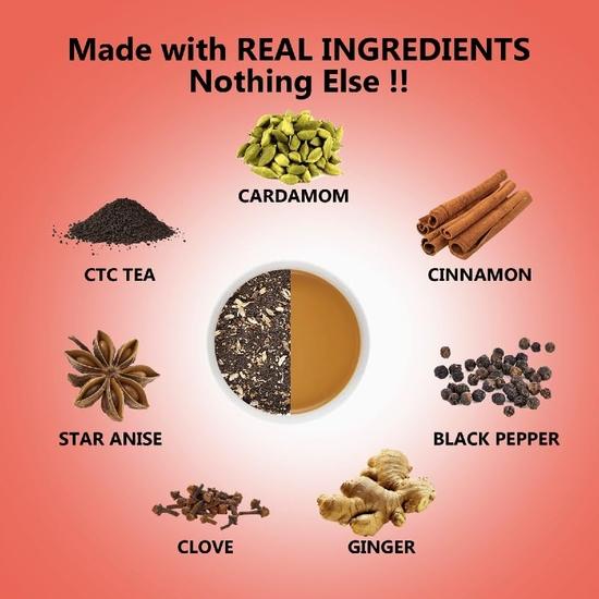 TEA SENSE Royal Masala Chai | 800 G | Strong & Kadak | Assam CTC, Ginger, Cardamom, Clove, Cinnamon, Black Pepper, Star Anise | Chaipatti