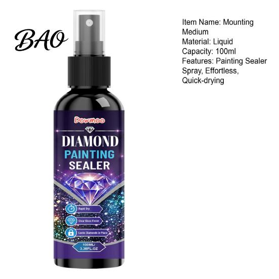 Liquid Glue for Diamond Jewelry Painting Art Sealer Spray, Quick Drying Protective Mounting Sealant, Transparent Finish Handmade Projects Clear Glossy