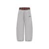 Pantalon de jogging unisexe rétro patchwork à carreaux brodé taille haute coupe ample coton-polyester 2025