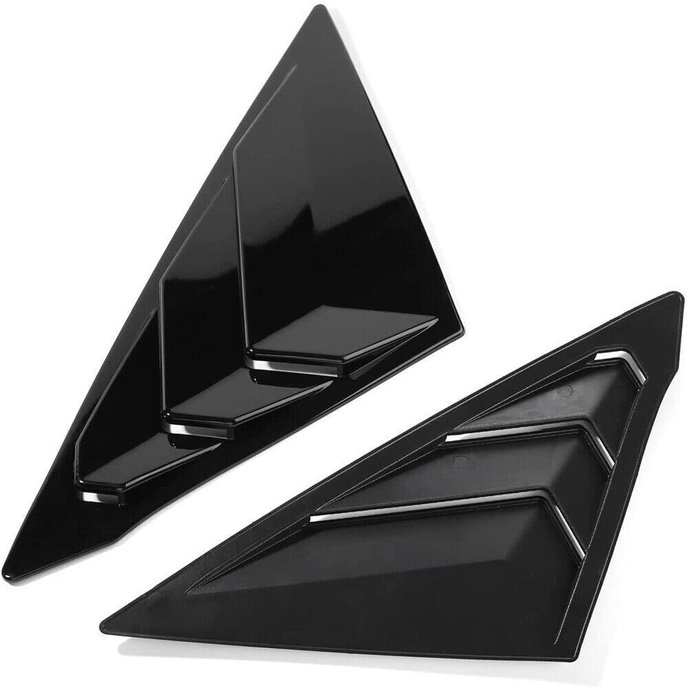 For Honda Civic 11th Gen Sedan 2025 Car Rear Louver Window Side Shutter Cover Trim Sticker Vent Scoop ABS Carbon Fiber Black
