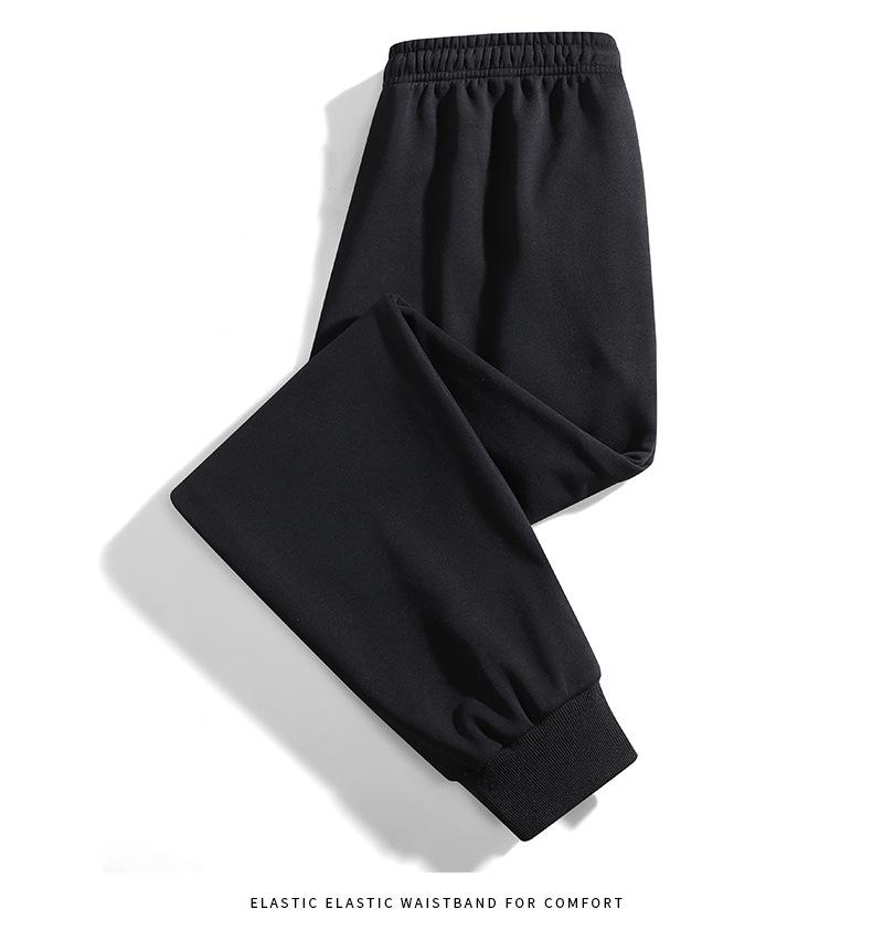 2025 Spring & Fall Korean Style Men's Loose Ribbed Sweatpants - Trendy Nine-Point Casual Sports Pants