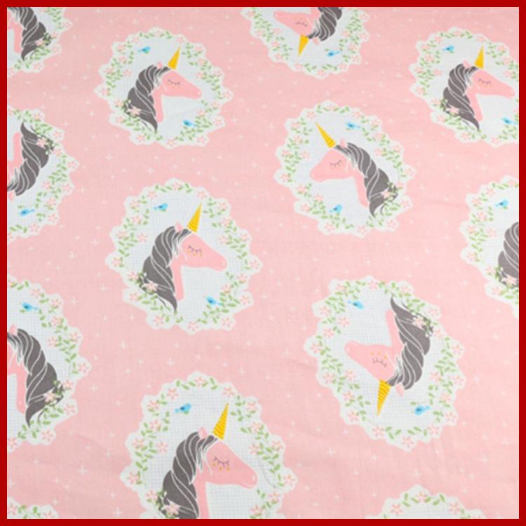 50*160cm Needlework The Cloth Fabric Tissues Knitted For Sewing Cachetextile Fabric Meterflowers Unicorn Pony